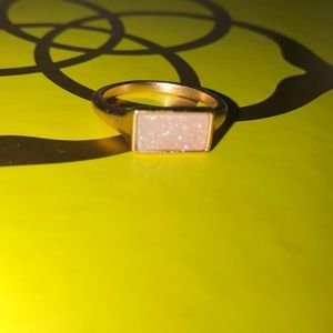 Kendra Scott Glenna Rose Gold Drusy Ring Size 8